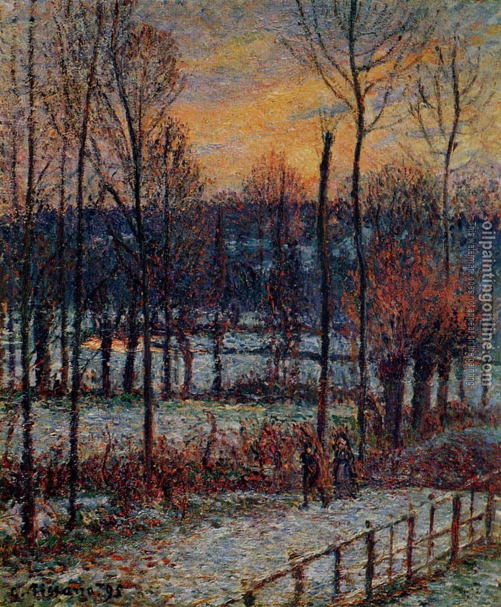 Pissarro, Camille - The Effect of Snow, Sunset, Eragny